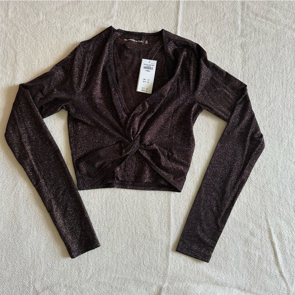 Abercrombie and Fitch Cropped Shimmer Top